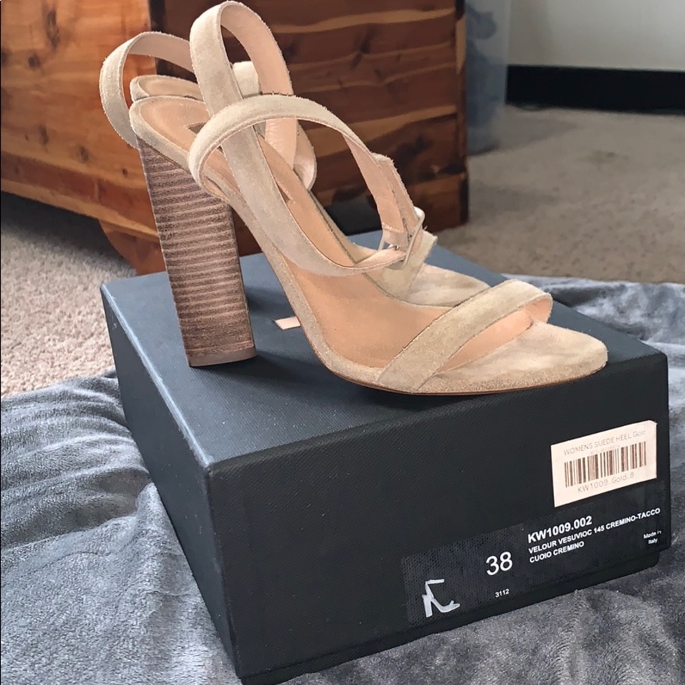 YEEZY Season 2 Suede Stacked Heel Sandal